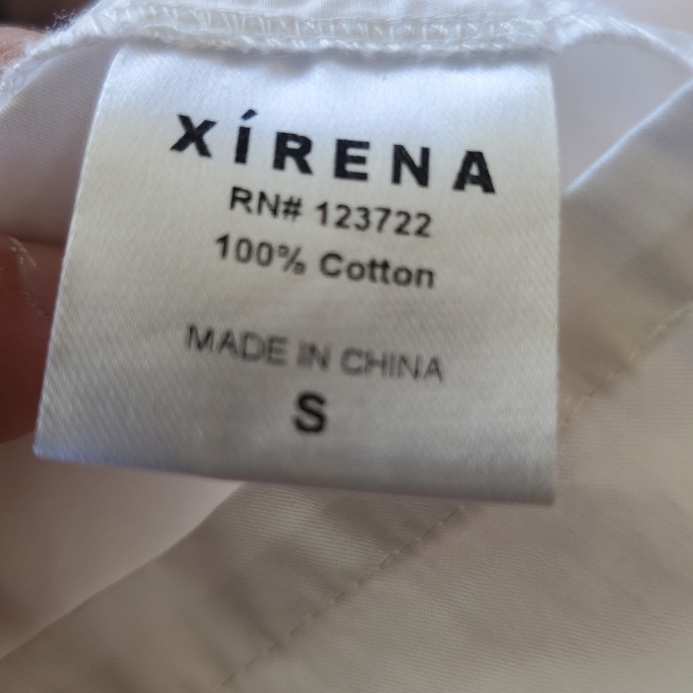Xirena Ari Top In White Flutter Sleeve Blouse V Neck Sz S - Picture 9 of 10